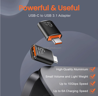 Paquete de 3 adaptadores USB C a USB, 10Gbps, macho a USB3.0, adaptador OTG hembra, tipo C Thunderbolt 4 para iPhone, MacBook Pro