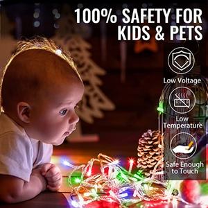 Luces de Navidad para Exteriores, 200 pies, 500 Luces LED de Hadas, Guirnalda de Luces Decorativas Impermeables para Fiestas Navideñas - Product Image 5