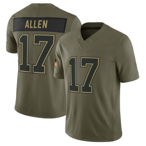 2025 Salute to Service Kualitas Terbaik 10 # Cinta 17 # Allen 26 tahun # Barkley 54 # Jersey Sepak Bola Amerika Warner Stitched - Product Image 3