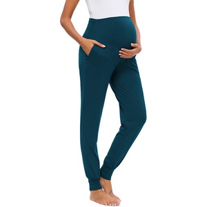 King Mcgreen Star <strong>Maternity</strong> Women's Casual Pants High Waist Lounge <strong>Trousers</strong> for Pregnant Women Joggers With Pockets - Product Image 2