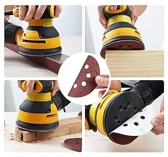 Satc 240 Grit Sanding đĩa 72pcs 125mm móc và vòng vòng tròn quỹ đạo Sander Pads công cụ mài mòn cho chà nhám