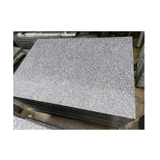 Losas de granito gris claro para interior y exterior, piedra decorativa