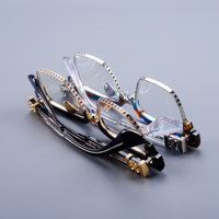 Lunettes optiques de luxe inspirées des créateurs, monture carrée en titane massif, unisexe, style vintage, pour monture en acétate, logo personnalisé, vente en gros OEM