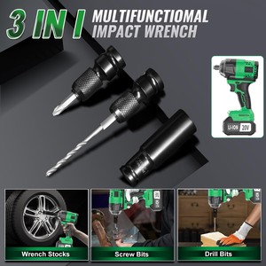 3 in 1 20V Cordless Impact <b>Wrench</b> 800nm Torque Industrial Grade Support Drop Shipping Local US Warehouse CW-20DNEW-2 Cordless Im - Product Image 6