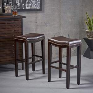 DB TIFFIN Tabouret de bar clouté de style moderne avec base en acier inoxydable pour les hôtels en plein air, les restaurants et les discothèques - Product Image 1