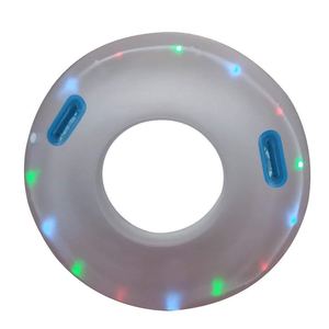 Led Inflatable Swimming Ring 120cm With Lights For Adults Water Sports Fitness Floating Pad Solid Color PVC - Product Image 5