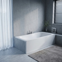Baignoire encastrable en acrylique, baignoire à immersion moderne rectangulaire haute brillance 1700 mm pour projet hôtelier de luxe, salle de bain de villa