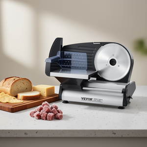 Vevor Trancheuse à viande électrique 7,5 pouces 180W en acier inoxydable pour viande congelée, pain, fromage, appareil de cuisine domestique - Product Image 2
