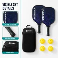 Ensemble de raquettes de pickleball en fibre de carbone pour l'extérieur – Vente chaude en gros directement de l'usine
