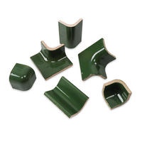 Carreaux de céramique d'intérieur rustiques modernes, design d'angle rose gris vert avec finition brillante