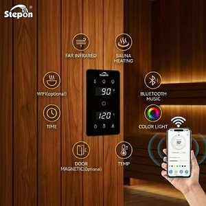 Contrôleur intelligent WiFi numérique 2-en-1 pour infrarouge lointain et sauna, panneau de commande <span class=keywords><strong>hybride</strong></span> pour infrarouge lointain et salle de sauna - Product Image 1
