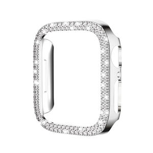 Pare-chocs de luxe à double diamant pour <span class=keywords><strong>Apple</strong></span> <span class=keywords><strong>Watch</strong></span> Series 10 8 <span class=keywords><strong>7</strong></span> 6 5 4 Bling avec <span class=keywords><strong>coque</strong></span> en verre trempé 41mm 44mm 45mm 49mm - Product Image 3