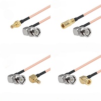 Câble coaxial RF RG316 BNC vers SMA 50 Ohm, connecteurs BNC mâle/femelle vers SMA femelle/mâle, cordon de raccordement à angle droit pour panneau de montage
