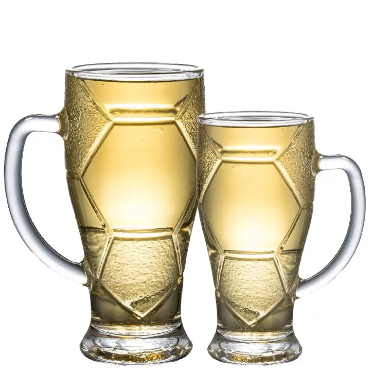 32 extra large thick football glass beer glass with handle custom printed glass cups