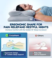 Oreiller cervical orthopédique en mousse à mémoire de forme - Oreillers pour lit, soulagement efficace de la douleur et soutien écologique
