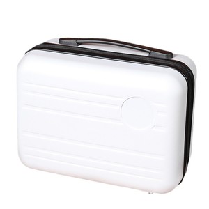 Pink 14-Inch Waterproof <b>Makeup</b> <b>Case</b> Large Capacity Lightweight Portable Cosmetic Bag For Travel With Zipper Closure - Product Image 3