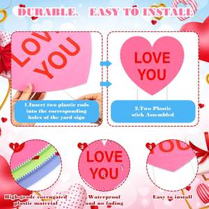 Meilleures ventes : Décoration de jardin en forme de cœur pour la Saint-Valentin, décoration de pelouse extérieure, signes de jardin avec des proverbes sucrés - Product Image 6
