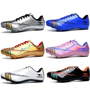 高品質プラスサイズランニングトラックとフィールドシューズ男性用ナイスグリップカラフルTPUアウトソール8爪付き春用 - Product Image 1
