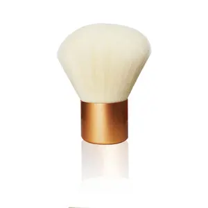 Free Sample Cosmetics Golden Private Custom Logo Face Flat Head Single Kabuki wholesale rose gold Makeup Brush