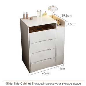 <span class=keywords><strong>Tocador</strong></span> <span class=keywords><strong>de</strong></span> <span class=keywords><strong>Maquillaje</strong></span> <span class=keywords><strong>de</strong></span> Lujo Ligero Moderno Estilo Europeo con <span class=keywords><strong>Espejo</strong></span>, Cajones y Taburete para Dormitorio - Product Image 4