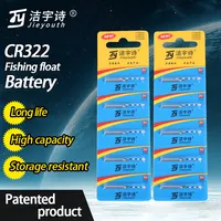Bateria de lítio tipo pino para pesca, célula de bateria de lítio tipo pin para pesca noturna flutuador iluminado nocks cr322 3v bateria de cauda