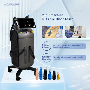 Diode laser và Nd Yag máy laser 2in1 đa chức năng không đau tẩy lông và loại bỏ hình xăm 1800 Watts - Product Image 2