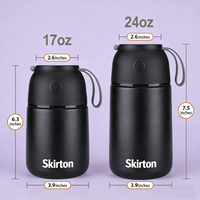 Termo para Alimentos Personalizado de Grado Alimenticio, Recipiente para Alimentos de Acero Inoxidable, Frasco para Alimentos con Aislamiento al Vacío con Cuchara
