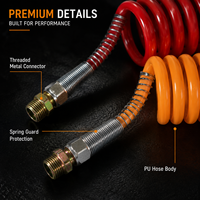 Tuyau de frein haute élasticité HJYAJZT à récupération rapide, anti-usure, sans durcissement pour semi-remorque, flexible en spirale, double couche, anti-explosion