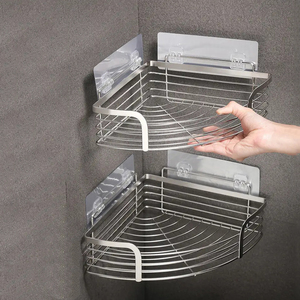 <span class=keywords><strong>Étagère</strong></span> en métal en acier inoxydable 304 à un niveau de haute qualité support de rangement mural sans clous <span class=keywords><strong>pour</strong></span> cuisine salle de bain ou maison - Product Image 6