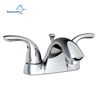 Robinets de salle de bain à double poignée en chrome poli certifiés CUPC de Thaïlande
