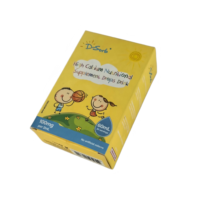 Boîte en papier pliable imprimée en couleur vive, motif dessin animé, pour liquide oral nutritif pour enfants, emballage personnalisé pour produits de santé