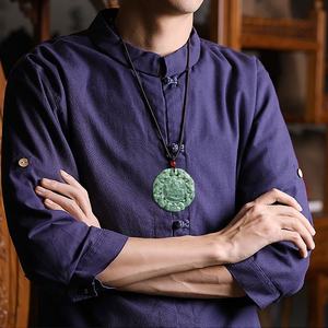 หยกเจไดต์ธรรมชาติ นำความมั่งคั่งและความมีค่ามาสู่คุณ จี้หยกสไตล์จีน ของขวัญสำหรับทุกเพศ พร้อมใบรับรองการประเมิน HJ52 - Product Image 4