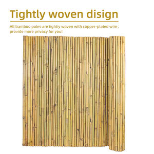 Valla de Bambú Natural para Interior y Exterior, Pantalla de Privacidad Enrollada, 6x7,87 Pies, Disponible en EE. UU., Entrega en 10 Días - Product Image 4