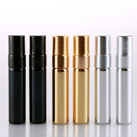 5ml 10ml UV doré argent noir cosmétique flacons en verre tube bouteilles en verre de diffuseur de parfum vaporisateur en aluminium atomiseur