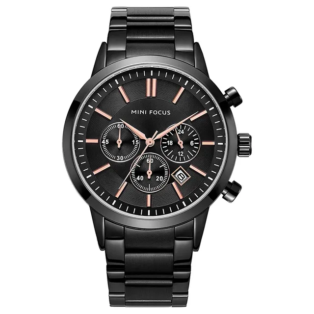 Mini Focus MF0188G 0188 Hot Selling Men's Quartz Wristwatch Stainless Steel Waterproof Chronograph Designer Watches for Men