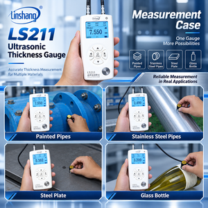 Linshang LS211 Ultrasonic Thickness Gauge with ±0.5%H Accuracy Multi-Probe Support and 240 x 160 LCD - Product Image 3
