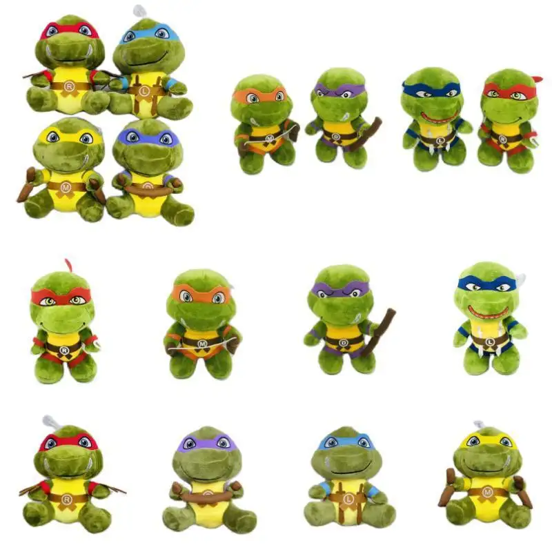 Pabrik grosir 12 gaya 25cm Teenagen Mutant Ninja kura-kura mainan mewah turtle film permainan periferal boneka hadiah anak-anak