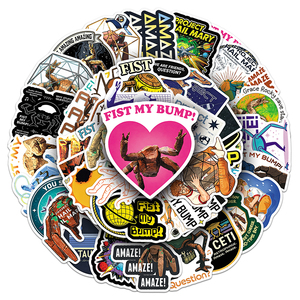 50 autocollants décoratifs de haute qualité sur le thème du film, motif « Hail Mary », pour <span class=keywords><strong>moto</strong></span>, vélo, casque audio - Product Image 5
