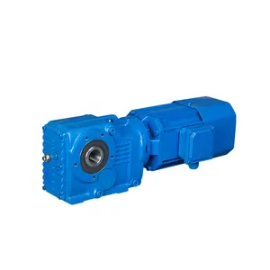 K series right angle gear box geared motor bevel gear hollow shaft with torque arm for tower crane