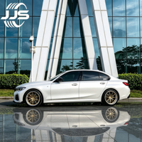 Rines Personalizados Forjados de 5 Radios de 18-22 Pulgadas en Negro Mate y Dorado, 5x112 5x114.3, ET Personalizado, para BMW, Benz, Audi, Sedán, SUV, Rines de Aleación para Carreras