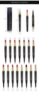 QIBEST-pintalabios rojo mate para <span class=keywords><strong>mujer</strong></span>, cosméticos, maquillaje, resistente al agua, larga duración, romántico, Belleza - Product Image 6
