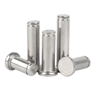 Fourniture directe usine Goupille de positionnement M1.5x6 en acier inoxydable 304 plaqué argent, à tête plate et à rainure pour axe - Product Image 1