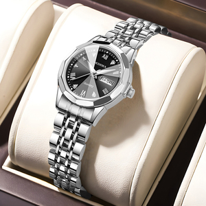 New Stylish Women's Watch Waterproof Luminous Dual <b>Calendar</b> Diamond-Accented with Butterfly Clasp - Product Image 4