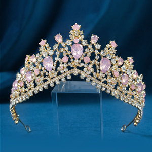 Peigne à cheveux de mariée en céramique fait main avec fleurs, feuilles d'or, guirlande de cheveux de <span class=keywords><strong>mariage</strong></span>, serre-tête floral flexible en perles, couronne de bal pour mariées, diadème - Product Image 6