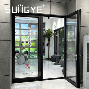 Sungye cao cấp tùy chỉnh trong/ra Swing với chức năng nghiêng màu đen nhôm cửa ra vào đôi kính cửa kính hiện đại pháp - Product Image 2