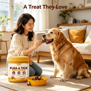 Masticables Blandos Sin Granos Contra <span class=keywords><strong>Pulgas</strong></span> y Garrapatas <span class=keywords><strong>para</strong></span> Perros de Raza Grande |   Soporte Natural <span class=keywords><strong>para</strong></span> Parásitos e Inmunidad con Glucosamina y Condroitina - Product Image 5