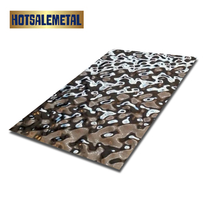 Panneau de plafond en acier inoxydable à effet d'ondulation de l'eau, finition miroir, taille personnalisée, pour hall d'hôtel - Product Image 6