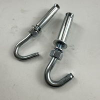 Crochet d'expansion en acier au carbone de qualité nationale pour suspendre ventilateurs et radiateurs, avec rallonge à vis et finition galvanisée