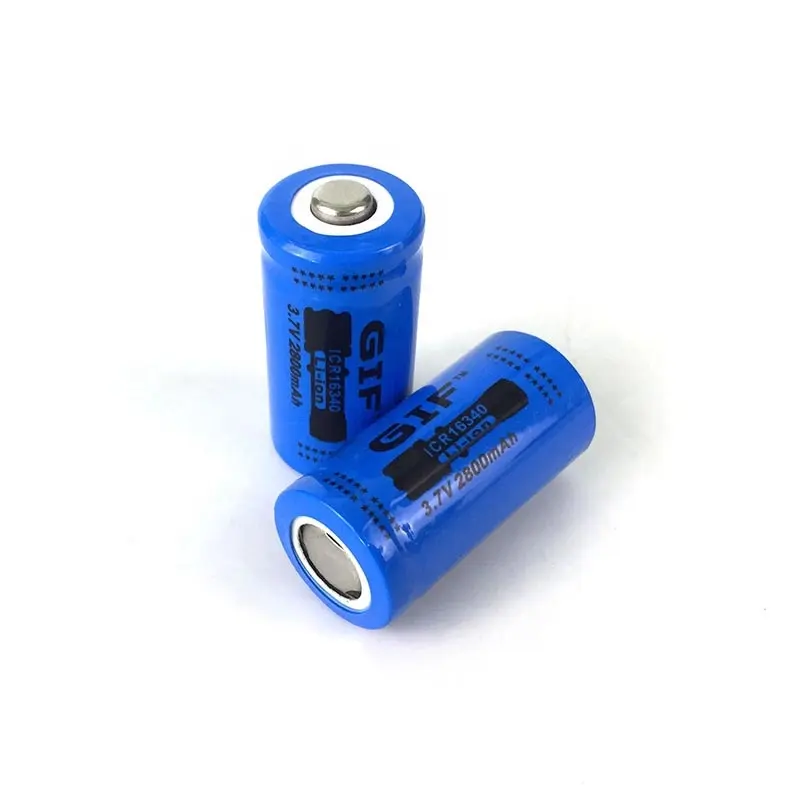 GIF biru 2800mah 16340 baterai Ion Lithium 3.7V untuk Motorhome dengan CE Un38.3