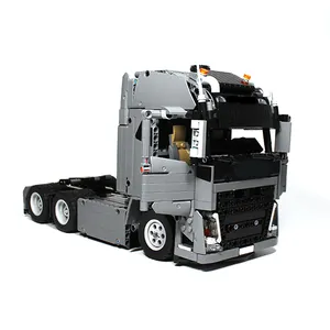 lego teknik traktör kamyon Suppliers-MOC teknik kamyon MOC-37849 mühendislik konteyner çekici yapı taşları araç araba tuğla eğitici oyuncaklar hediyeler